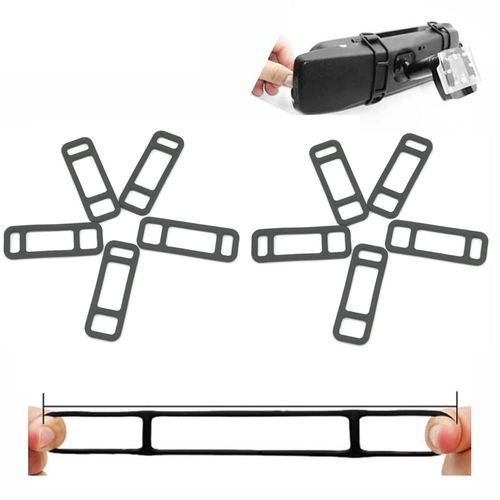 YehVeh 10 Pack Mirror Dash Cam Mounting Straps Replacement Mount Elastic Rubber Band for Car Interior Rear View Mirror Camera Smart Rearview Mirror Front and Rear View Backup Camera