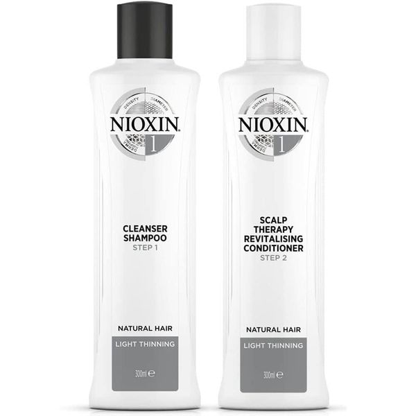 Nioxin Cleanser & Scalp Therapy System 1 Shampoo & Conditioner Duo / Twin Pack 300 ml