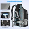 BAIXIXIG Lacrosse Backpack w/Stick Holder, Ventilated Shoe Compartment, Ample Storage for Helmets, Gloves, & Accessories