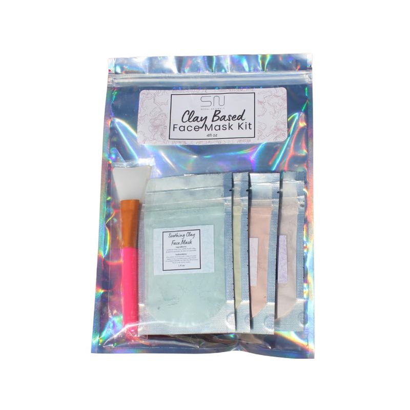 Seoul Naturals Variety Clay Based Face Mask Kit, 4 Masks with
