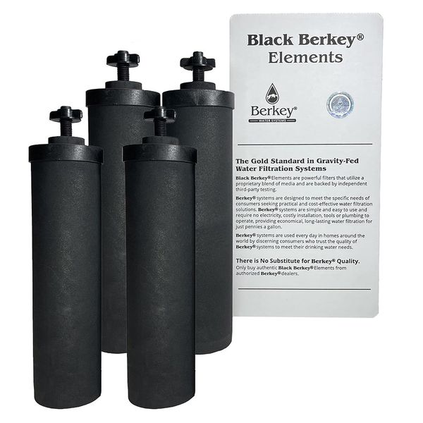 4x Berkey Authentic Black BB9 Water replacement Filters For Berkey Water System