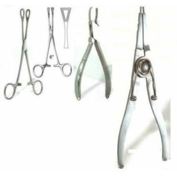 4 Pcs Body Piercing Kit Tooling Kit Tattoo Supplies