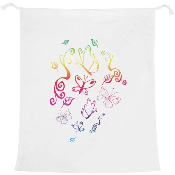 'Rainbow Butterfly Pattern' Laundry/Washing/Storage Bag (LB00008829)