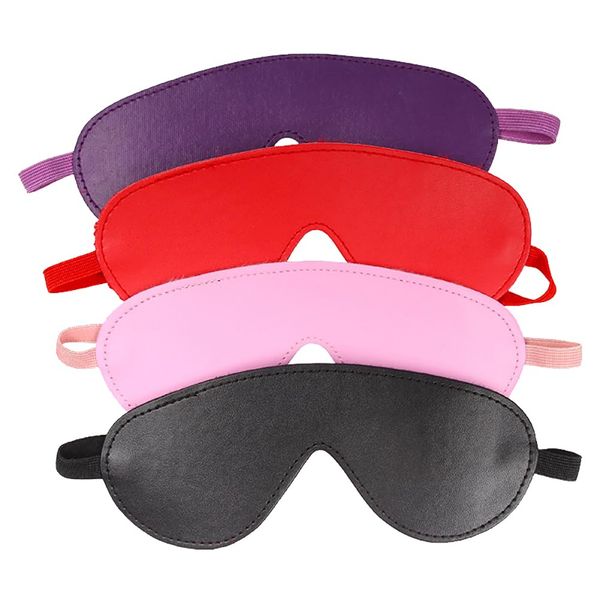 4 Pcs PU Leather Eye Blindfold Mask Sexy Sleep Mask Sleeping Mask Sex Eye Covers Patch Eyepatch Masquerade Party Mask