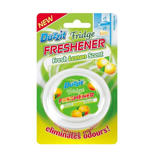 Duzzit 4 x Fridge Freshener Fresh Lemon Scented Fridge Deodoriser removed odours balls