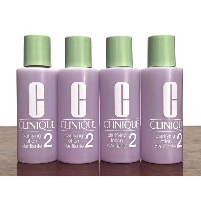 4x Clinique Clarifyinig Lotion #2 Dry Combination Skin  2.0oz / 60ml EA.