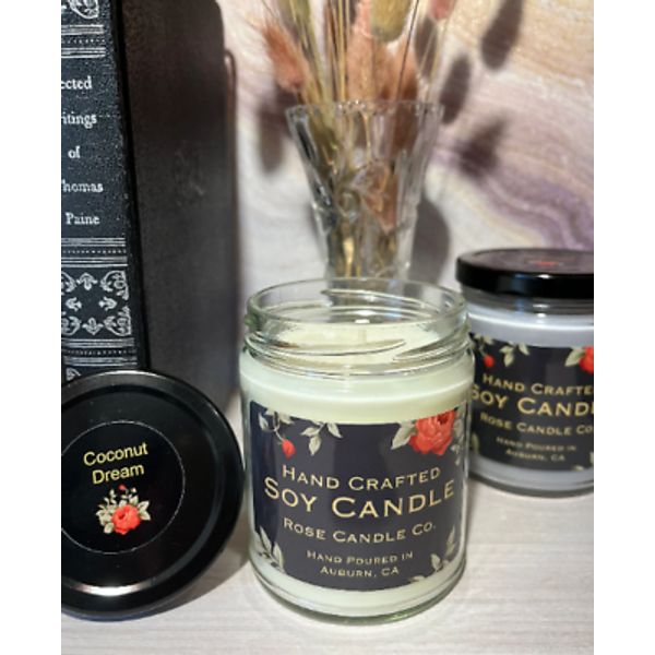Coconut Dream 8.5oz Soy Candle, Hand Made, GIFT