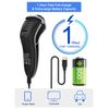 MAX-T Men's Electric Shaver - Corded and Cordless Rechargeable 3D Rotary Shaver Razor for Men with Pop-up Sideburn Trimmer Wet and Dry Painless 100-240V Black