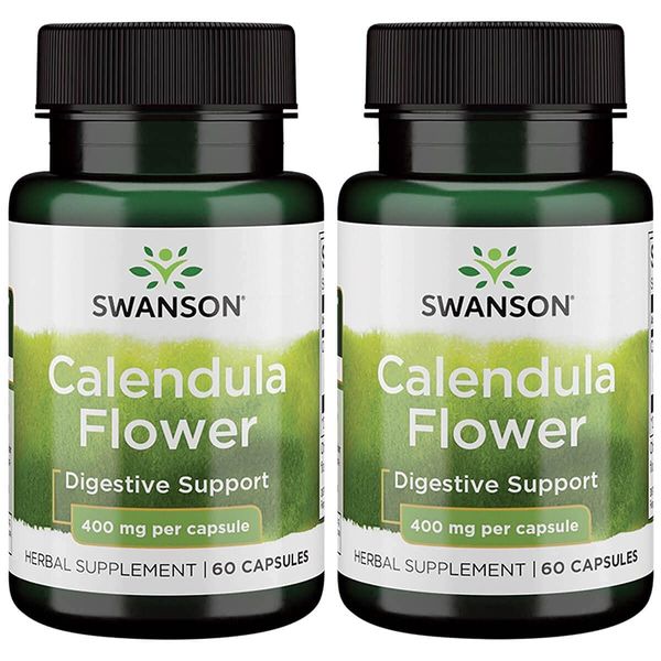 Swanson Calendula Flower 400 mg 60 Caps (2 Pack)