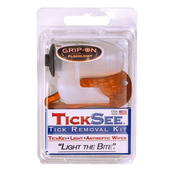 Tipsee Light Ticksee Tick Removal Kit, Tick Remover for Humans and Pets, Original Tick Key Removal Tool with Glo-N-Dark LED Light and Magnifier