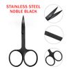 Multi-Purpose Nail Scissors Stainless Steel for Nail Toenail Eyebrow Eyelash(Black)