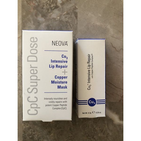 Neova Cpc  Super Dose Cu3  Intensive Lip Repair 2   & Copper Moisture Mask New