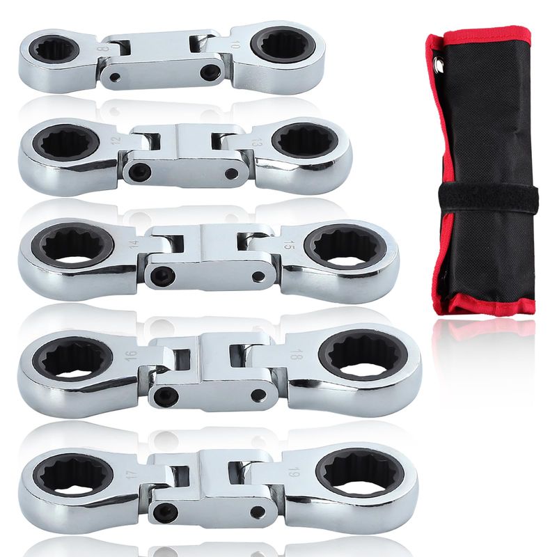 SPEEDWOX Double Neck Swing Ratchet Glasses Wrench Set, Swing Ratchet ...