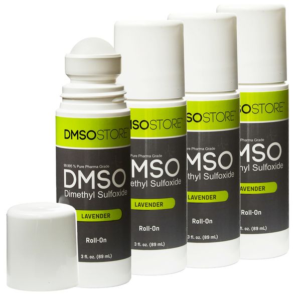 DMSO Roll-On Lavender Scented – 3 oz, 99.995% Pure (4 Pack)