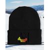 tshirtladen Hat with Stick Stapler Beanie Sayings Hat Knitted Hat Winter Hat, black