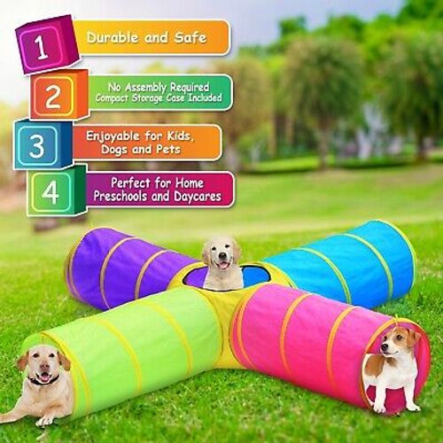 Toddler FUN Play Tunnel Baby Gift Crawl Dog Agility Tunnel Tent Toy, FAST SHIP!!