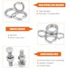 M6 304 Stainless Steel Flat Washer and Split Spring Lock Washer Assortment Set, 100Sets /Pack (M6)