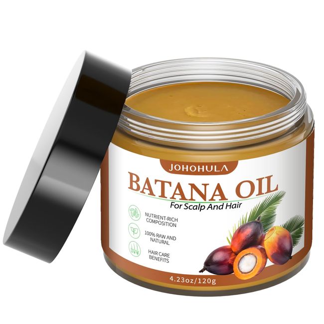 Raw Batana Oil For Hair Growth: Dr.Sebi Approved Conditioner - Organic Batana oil Sourced from Honduras 4.23 oz