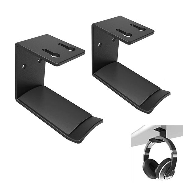 Headset Halterung Kopfhörer Haken Wandhalterung Ohrhörer Aufhänger mit Schrauben und Starkem Klebeband Kopfhörerhalter für Mehrere Geräte, Schreibtisch, Wand, Tisch, Universal, Gaming Headphones