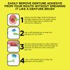 Denture Dart V4 Hard Plastic Denture Brush - Denture Gel Adhesive Remover - Remove Denture Gel Adhesive from Mouth & Gums, Oral Hygiene Products, Scraper w/Textured Grip and Rigid Bristles
