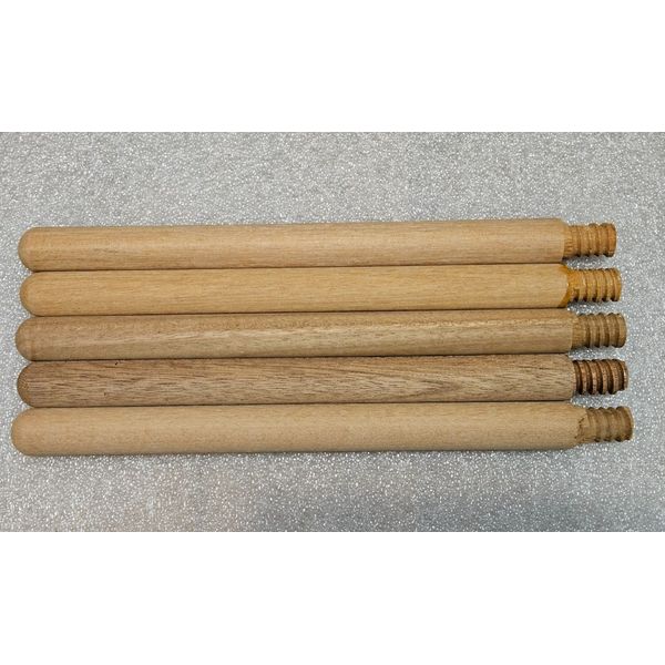 Lot of 5 12" Z-Pro Painter's Wooden Extension Pole Paint Roller Handle