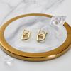 Philip Jones Gold Plated Paperclip Earrings