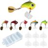 SNONESIY 5 Pcs Jig Spinner Fishing Lure Set - Bass, Walleye, Pike, Musk, Roach, Trout - Fishing Lure