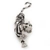'Roaring Tiger' Brooch In Rhodium Plated Metal