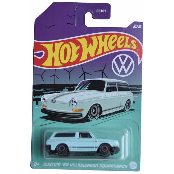 Hot Wheels Custom '69 Volkswagen Squareback, Blue 2/8
