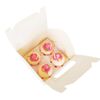 4 Hole Windowed Carrier Cupcake Boxes - - Bulk Discounts - Handle - with Inserts [10 Boxes]