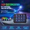 RGB 12Gang Switch Panel Kit Momentary LED Toggle Strobe Light Bar Relay System
