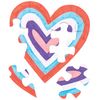 Baker Ross Heart Colouring Puzzles (Pack of 10)