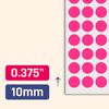 3,000 Pack, 10mm Round Dot Stickers Sticky Labels - Pink