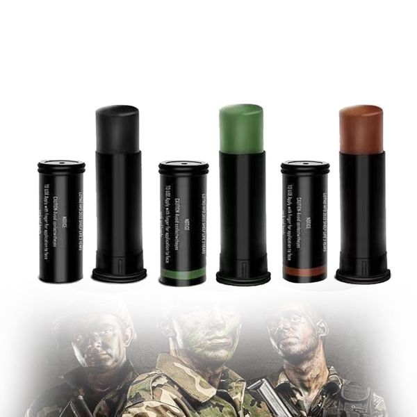 3 Pezzi Camouflage Face Paint Kit,Camouflage Face Paint Sticks, Pittura per il Viso Mimetica, Pittura Per Il Mimetica Viso Mimetico Trucco Militare Dell'Esercito Di Olio Di Campo Militare All'Aperto