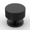 Amerdeco 10 Pack Matte Black Cabinet Knobs Single Hole Cabinet Pulls 1.2 Inch Diameter Round Drawer Knobs and Pulls for Bathroom Cabinets AM006