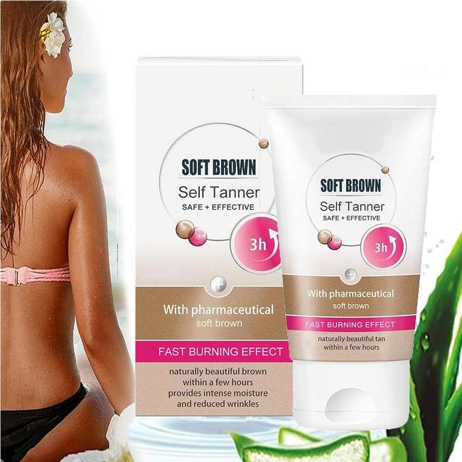 Self Tanning Cream,Soft Brown Self Tanner,Self Tan Lotion Dark,Selbstbräuner Lotion,Long Lasting Self Tan Lotion,Natural Bronzer Self Tanning For Women Sunbathing, Face and Body -30ml