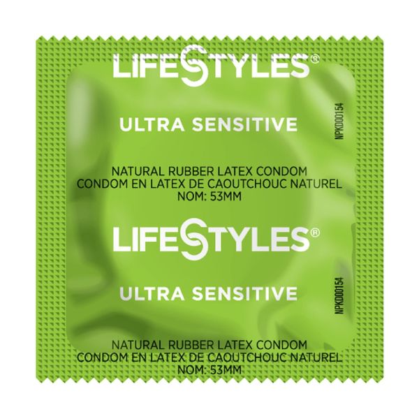 Lifestyles Rubber Ultra Sensitive Condom - 100 Condoms