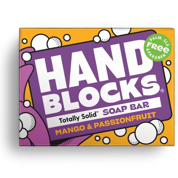 Hand Blocks: Mango & Passionfruit - Cold Processed Natural Soap Bars - Plastic, Palm, SLS, SLES & Paraben Free