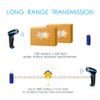 NADAMOO QR Code Scanner Wireless 2D Barcode Scanner With Stand Supports Screen Scan Handheld CMOS Imager Long Range Portable USB Bar Code Reader with Auto Sensing Read 1D 2D QR Code PDF417 Data Matrix
