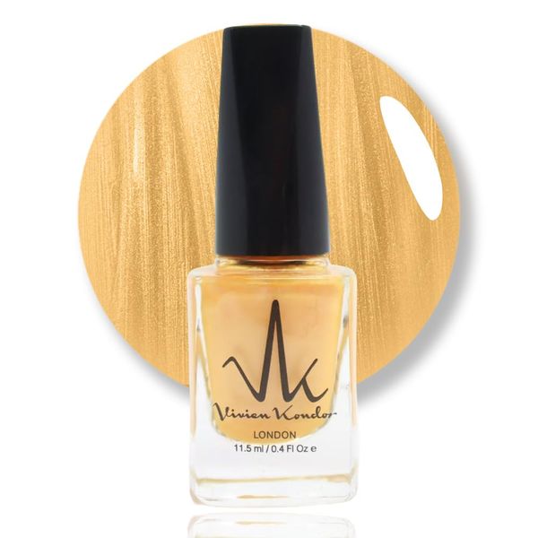 Neon Gold Classic Nail Polish Quick Drying Nail Varnish Long lasting No UV Need Vegan Nail Polish