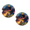 Set of 2 Sandstone Car Coaster Set (Alien Planet)