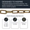 RCH Hardware CH-04R-PB Decorative Solid Brass Chain For Hanging, Lighting - Sleek Round Unwelded Links