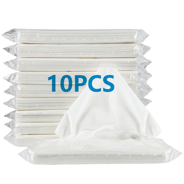 10-Pack Extractable Paper Tissue Vehicle Hanging Sun Visor Paper Artificial Napkin Refill Car Tissue Box Interior Accessories (24 Sheets Each Pack,6.5 x 3.6 Inches)