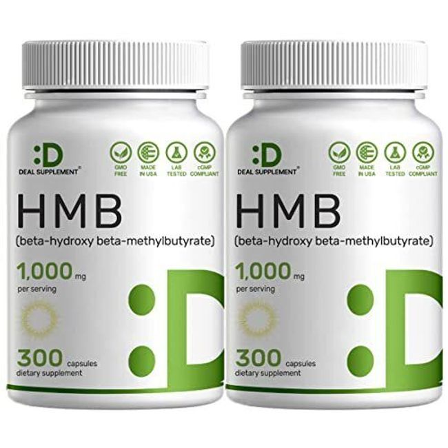 HMB 1000mg Max Strength Supports Muscle Growth Fast Workout Recovery 600 CAPS