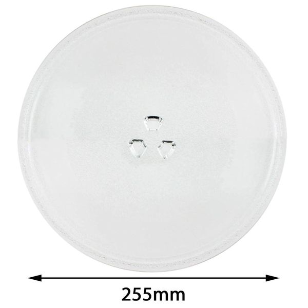 SPARES2GO Glass Turntable Plate for Sharp R222STM R272SLM Microwave Oven (255mm / 10" Diameter)