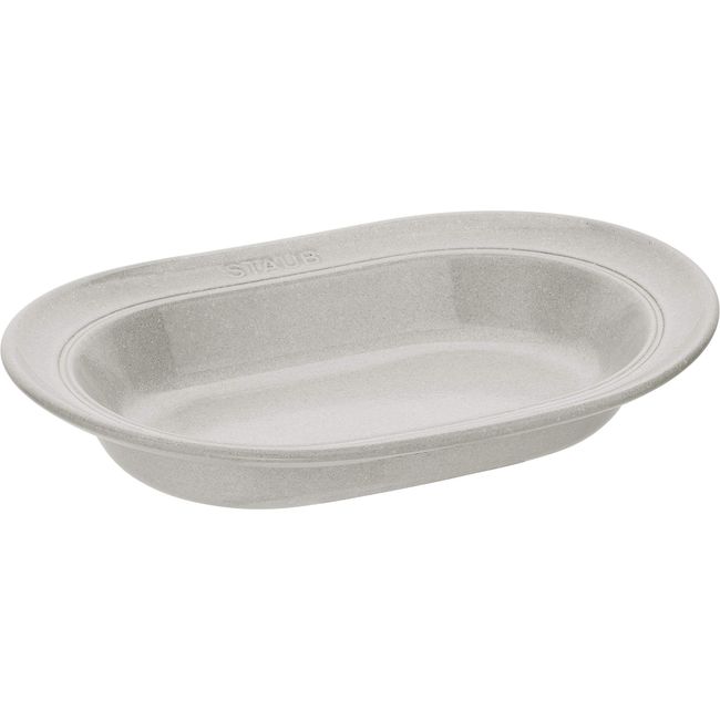 staub 40508-030 Oval Plate, 9.8 inches (25 cm), Campagne Curry Plate, Oval Plate, Ceramic, Microwave Safe