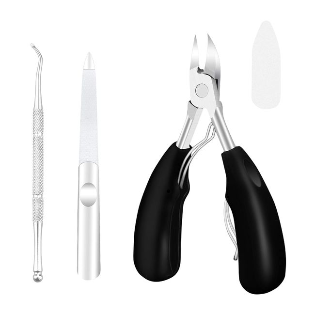 AuTong Professional Toenail Clipper Set with Toenail Clippers, Nail File & Nail Lifter