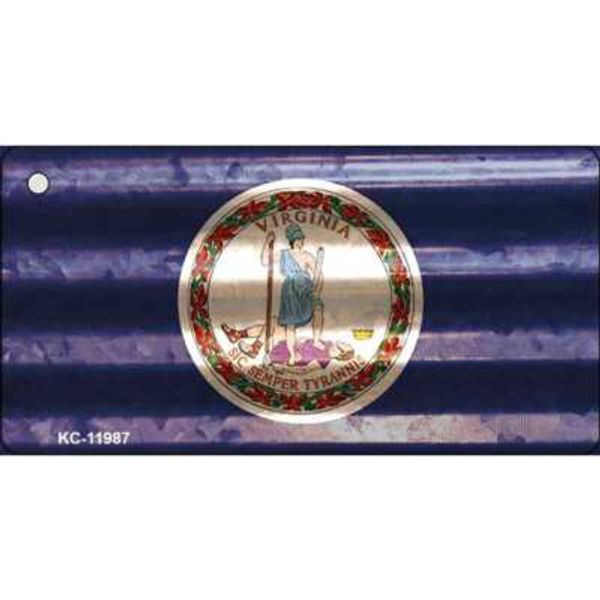 Virginia Corrugated Flag Novelty Key Chain KC-11987