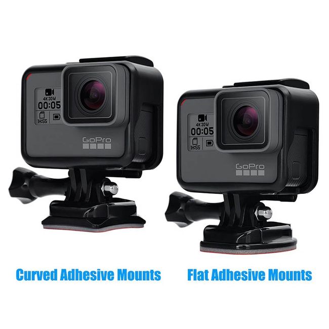 Curved + Flat Adhesive Mounts - Sticky Camera Mounts