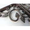 Pair of small cast Iron wall mounted antique style leaf sample, shelf brackets, wall bracket.